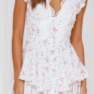 Hello Molly white romper M